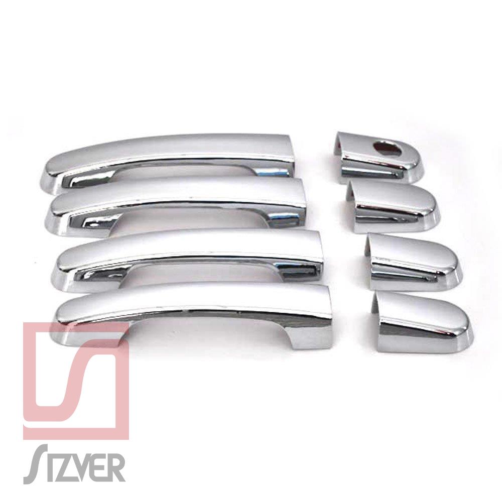 Mercury MONTEGO 2005 2006 2007 & FIVE HUNDRED 2005-2007 TAURUS A-PADS 4 Chrome Door Handle Covers for Ford FREESTYLE 2005-2007 X 2008 WITHOUT Passenger Keyhole 